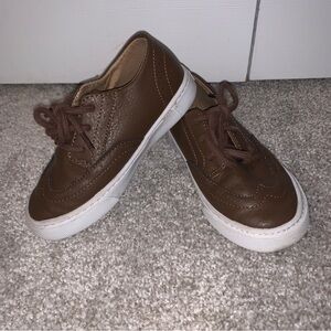 Janie and Jack Boys Brown Suede Lace up Shoes Size 9